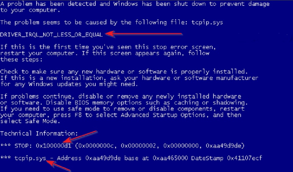 Как исправить синий экран смерти windows?
