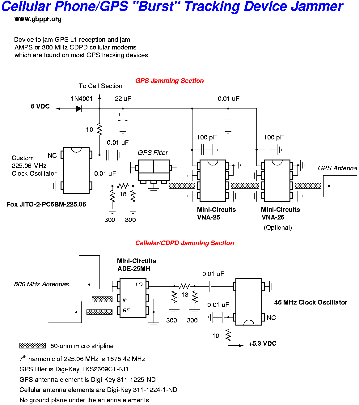 Глушилка gsm сигнала схема