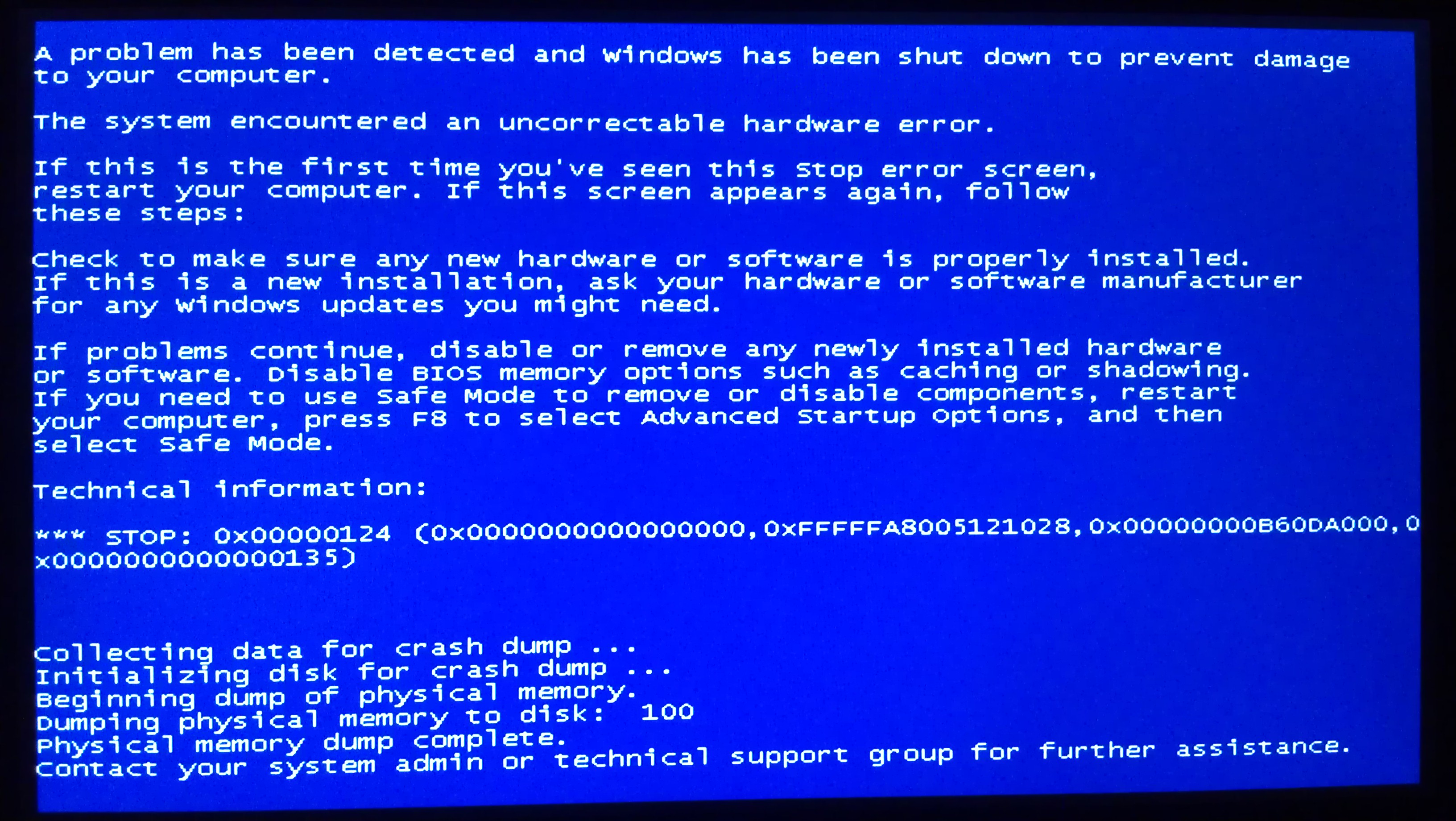 Как убрать синий экран смерти windows 7