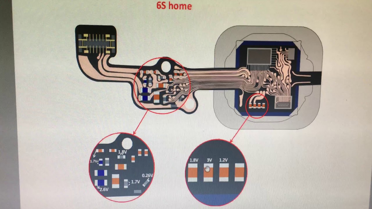 Схема кнопки home iphone 7