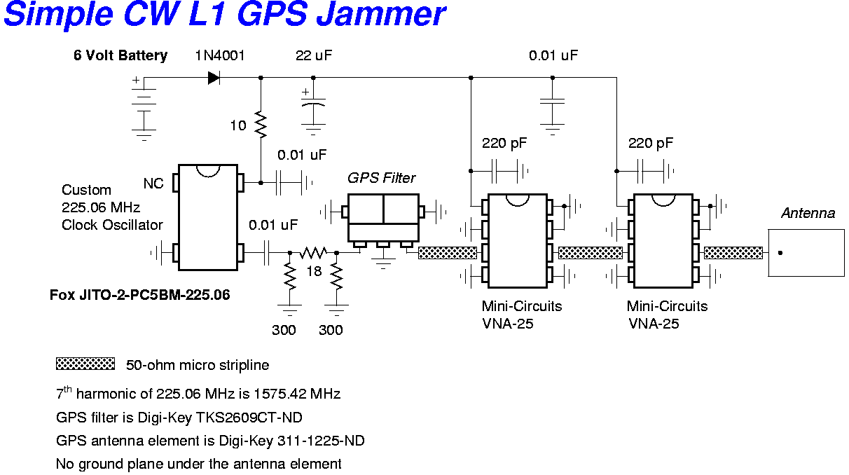 Глушилка gps схема