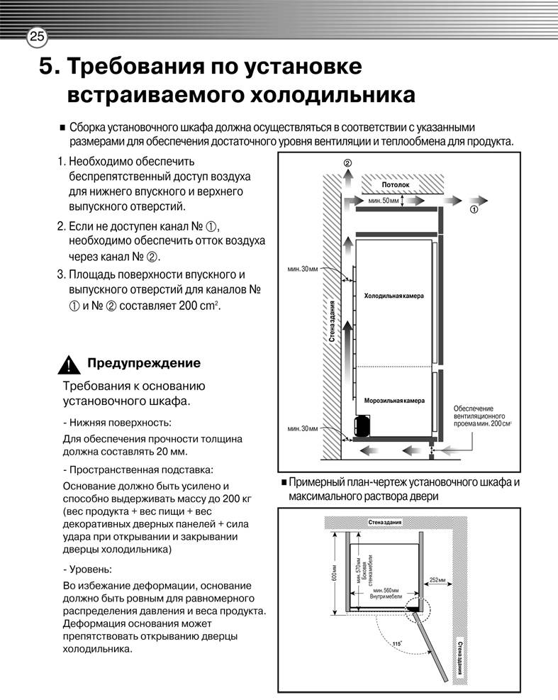 Установка нового холодильника на кухне
