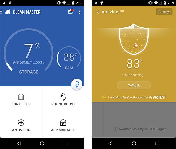 Clean master android. Что такое телефон подталкивания в приложении clean.