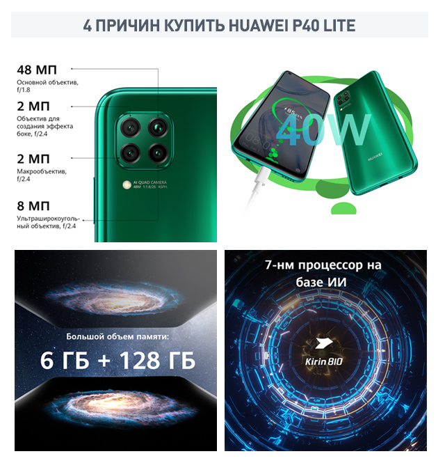 Huawei p40 lite карта памяти