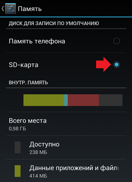 Настройка сохранения фото на sd карту android